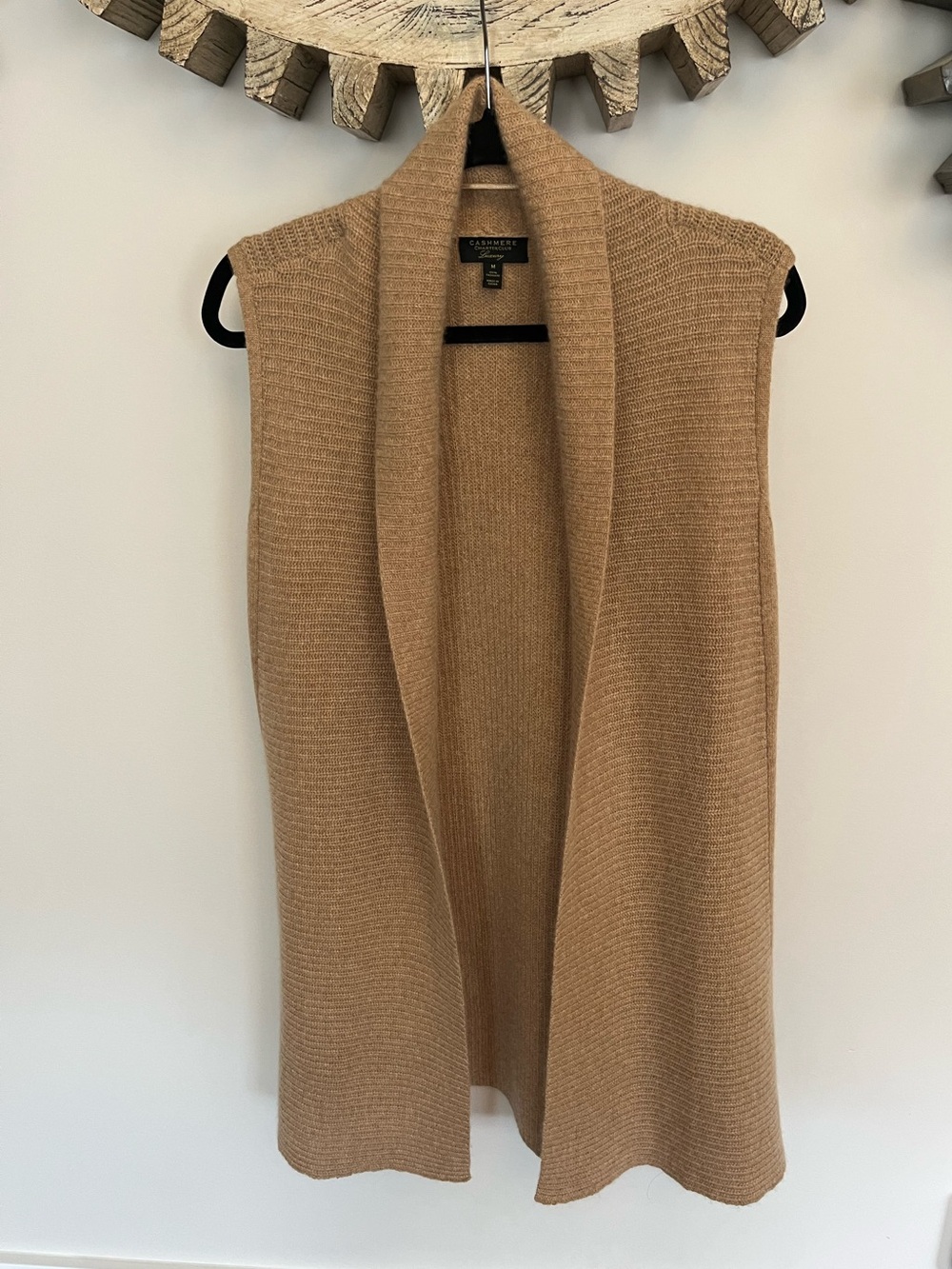 Charter Club Cashmere Open Front Long Cardigan Vest